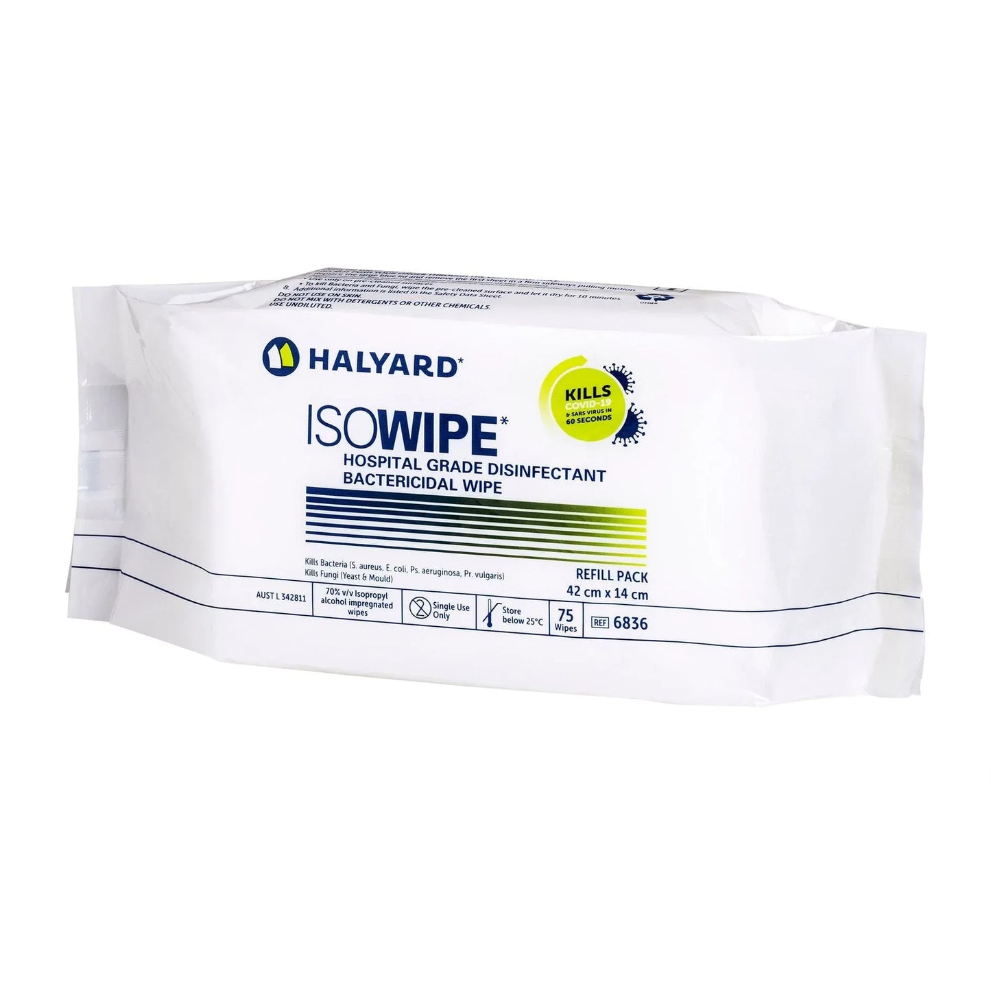 Halyard Surface Wipes Refill Pack ISOWIPE Bactericidal Wipes