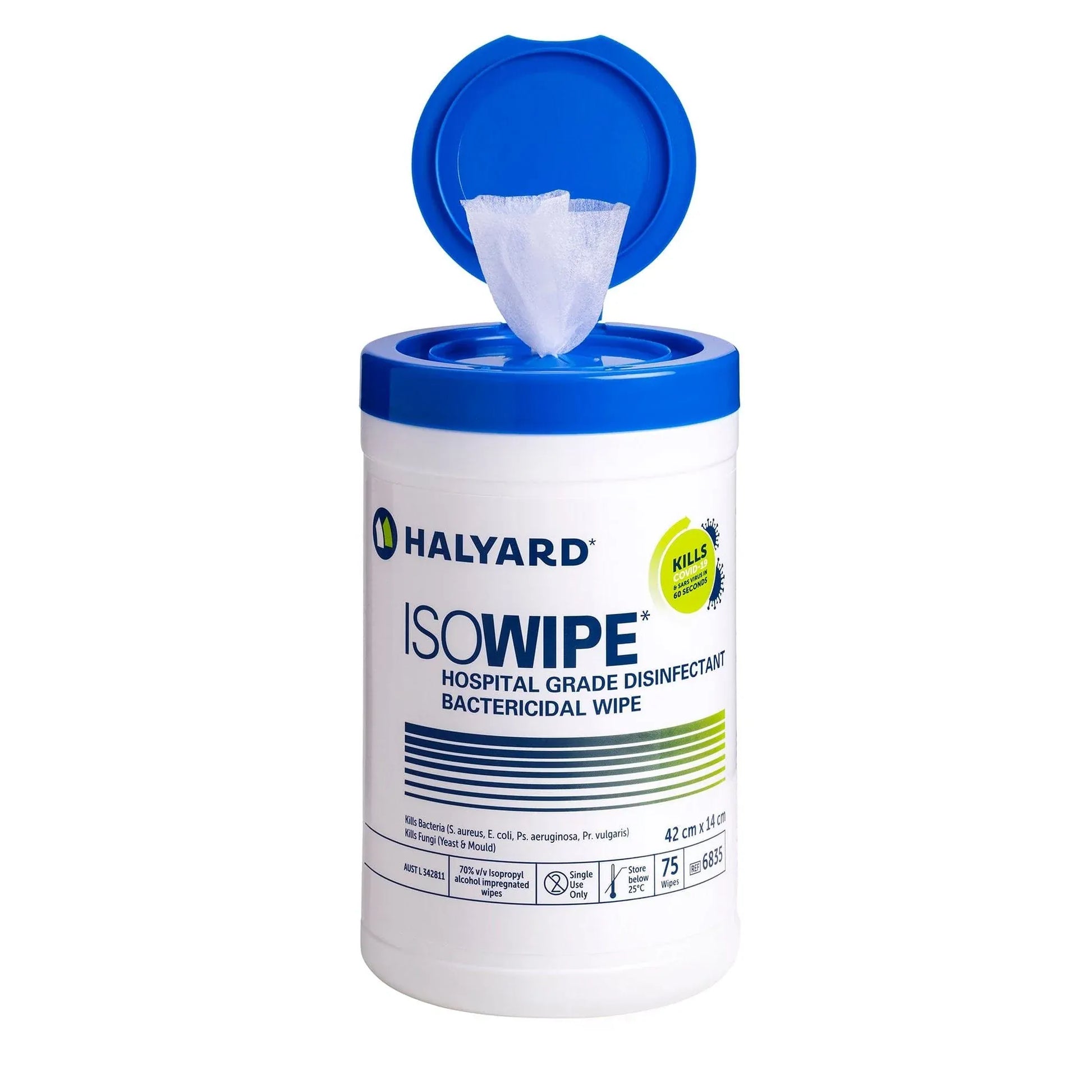 Halyard Surface Wipes ISOWIPE Bactericidal Wipes