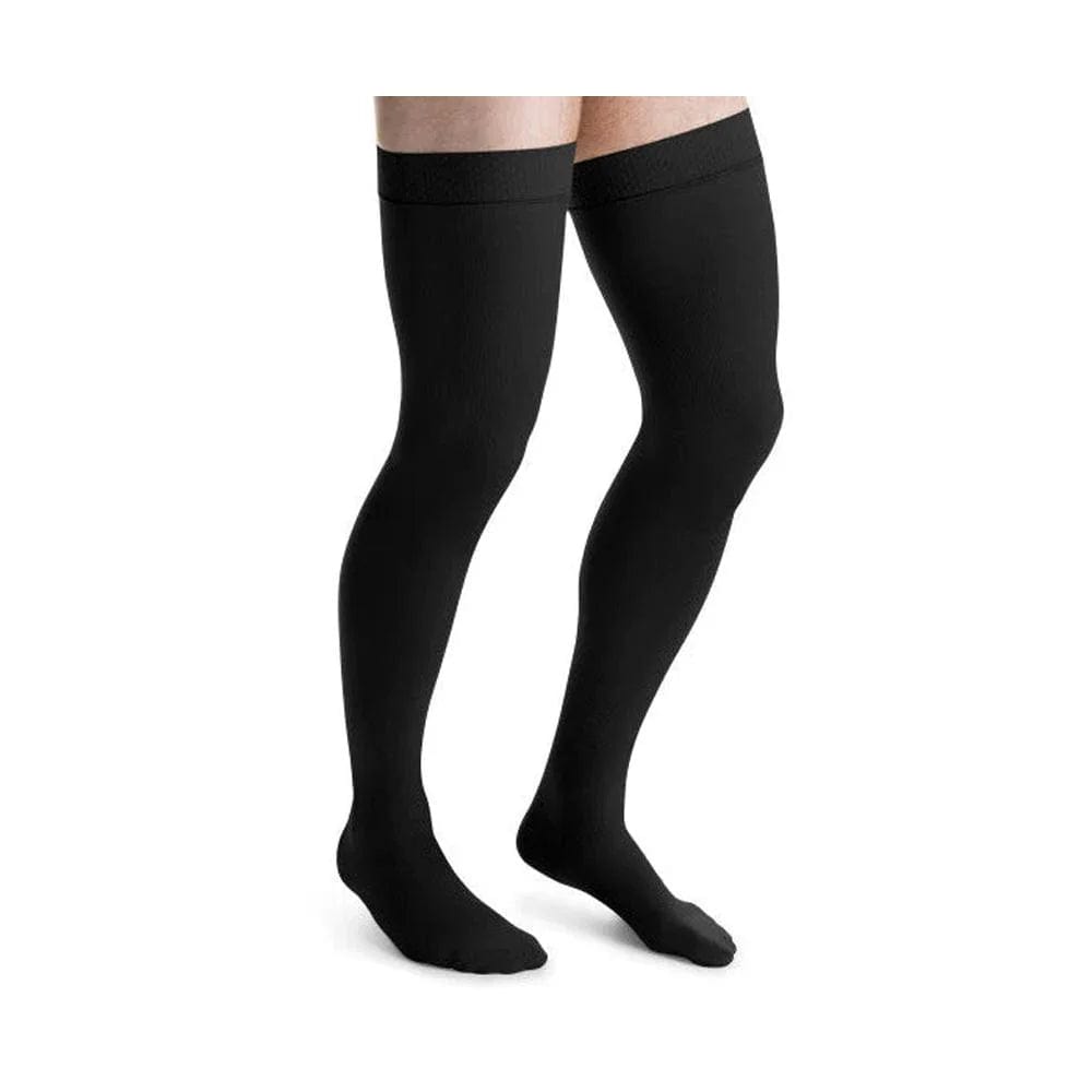 JOBST Small / Black / 15-20mmHg Jobst For Men Thigh High Closed Toe