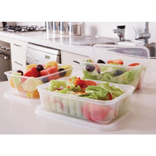 Katermaster Bags & Takeaway Katermaster Lid Container Rib Rectangle Natural