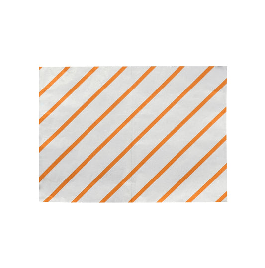 Katermaster Aluminium Foils & Wraps 175x225mm / White and Orange Katermaster Pop Up Foil Sheets with Orange Stripe 175x225mm