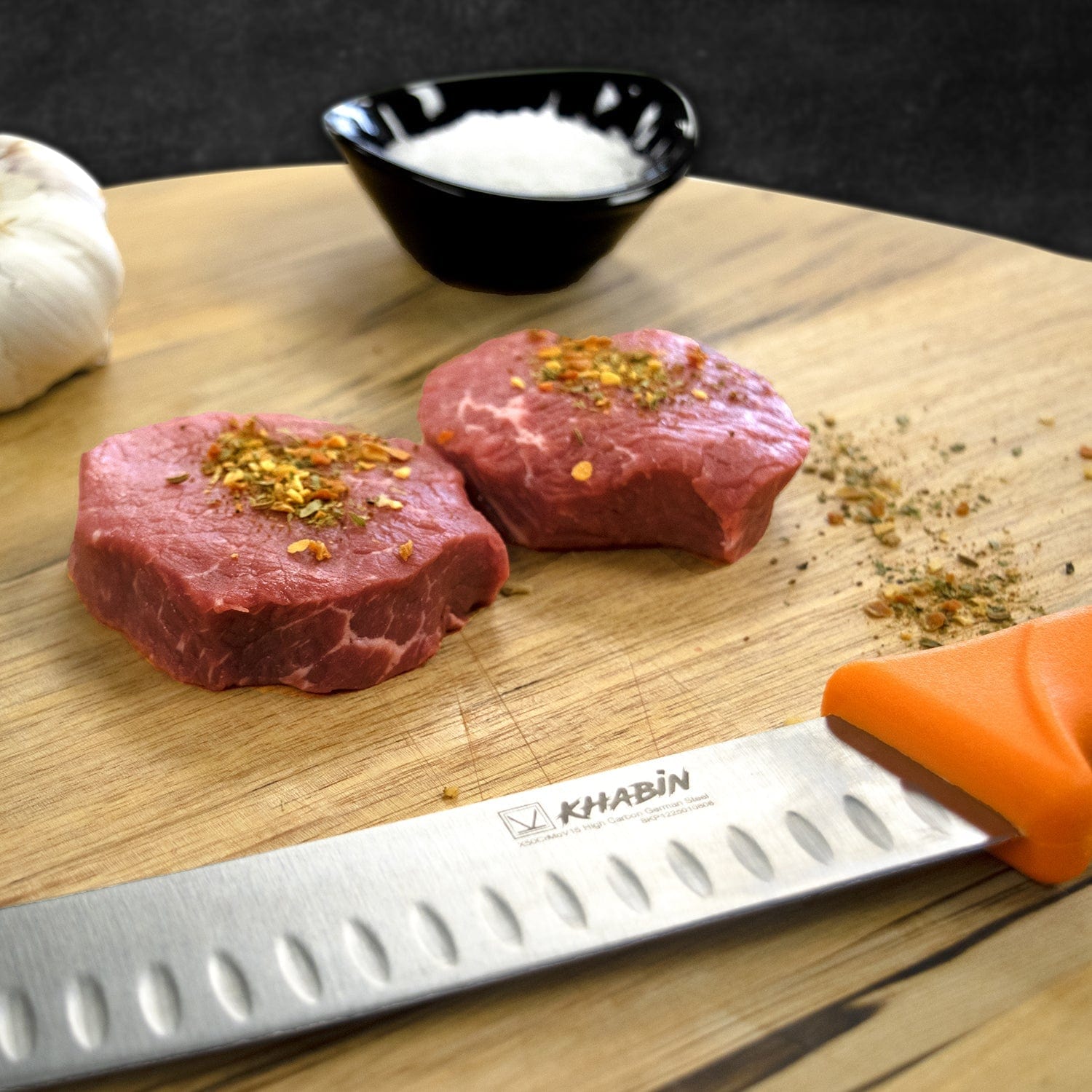 Khabin Kitchen Equipment Khabin Knife Cimetar Steak Orange 10inch