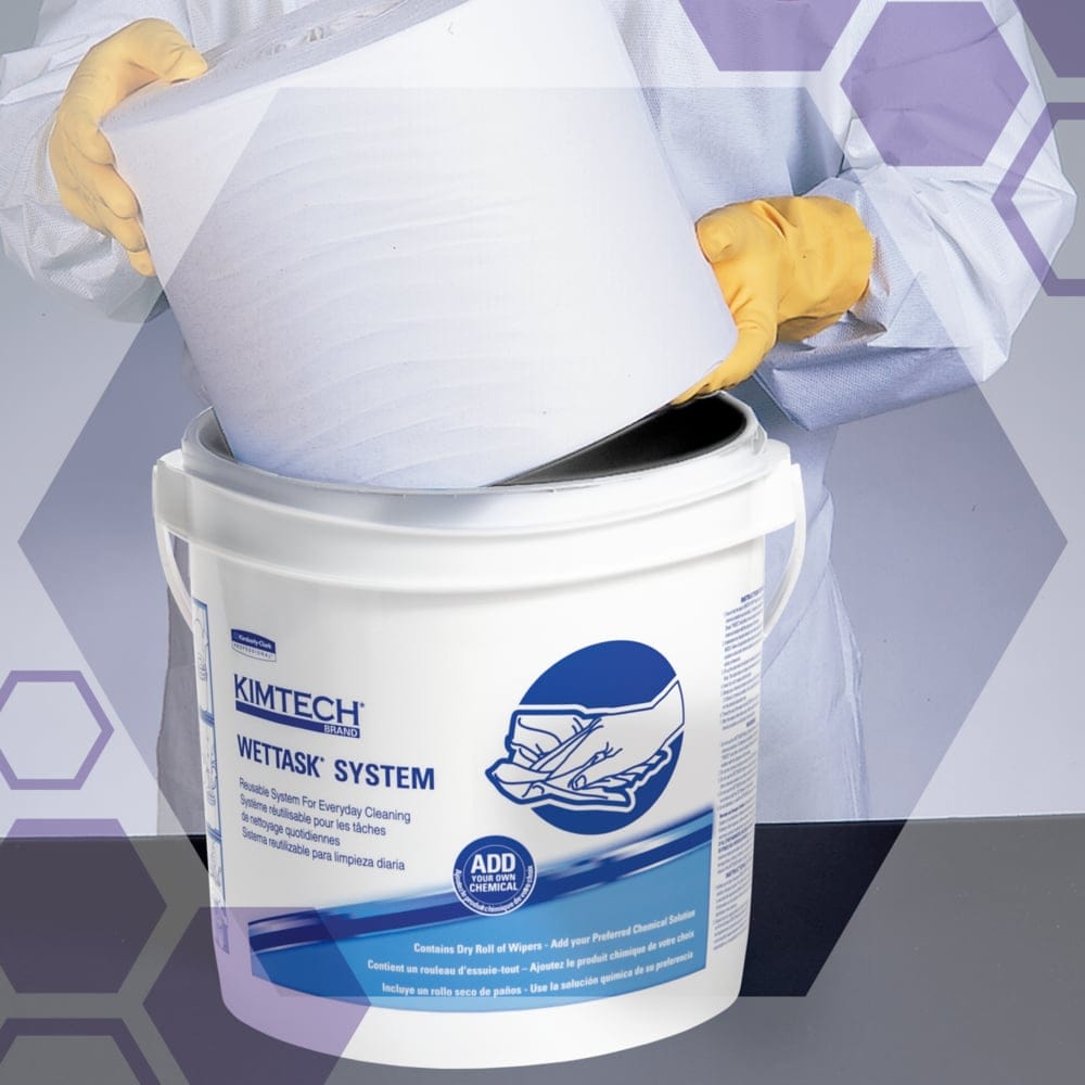 KIMTECH Wettask Hydroknit Wipers with Bucket