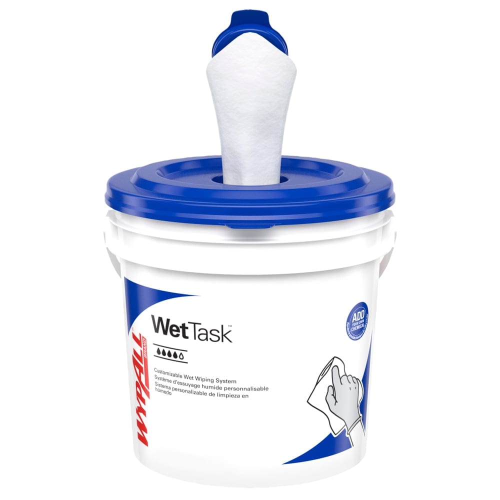 KIMTECH Wettask Hydroknit Wipers with Bucket