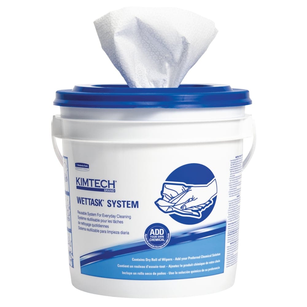 KIMTECH Wettask Hydroknit Wipers with Bucket