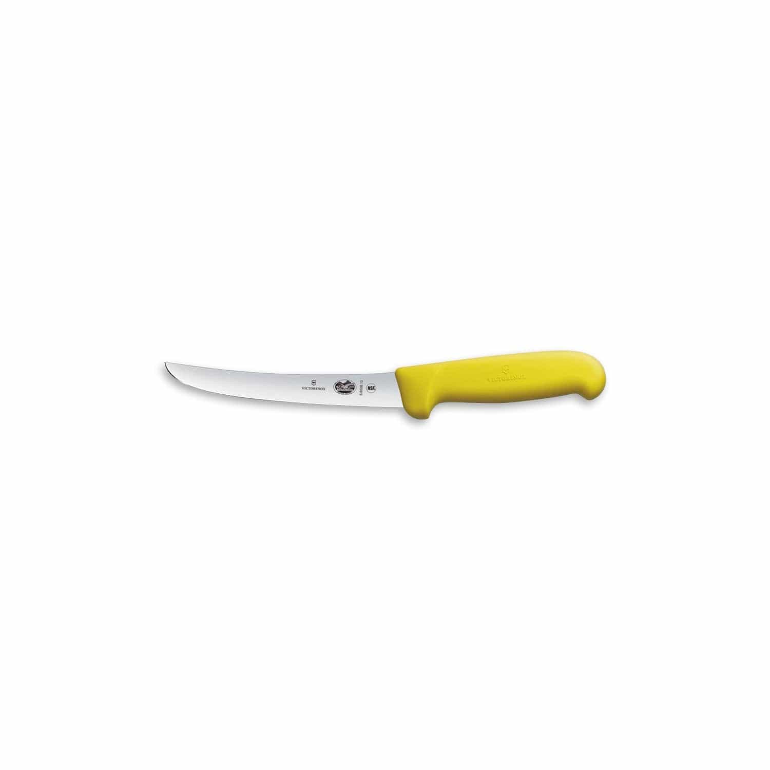 Victorinox Kitchen Equipment Yellow Knife Victorinox Fibrox Boning Wide Curved Yellow 6"