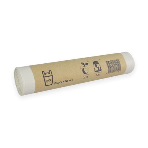 Kwikmaster Cleaning & Washroom Supplies Carton of 100 Kwikmaster Bin Liner Compostable 140L