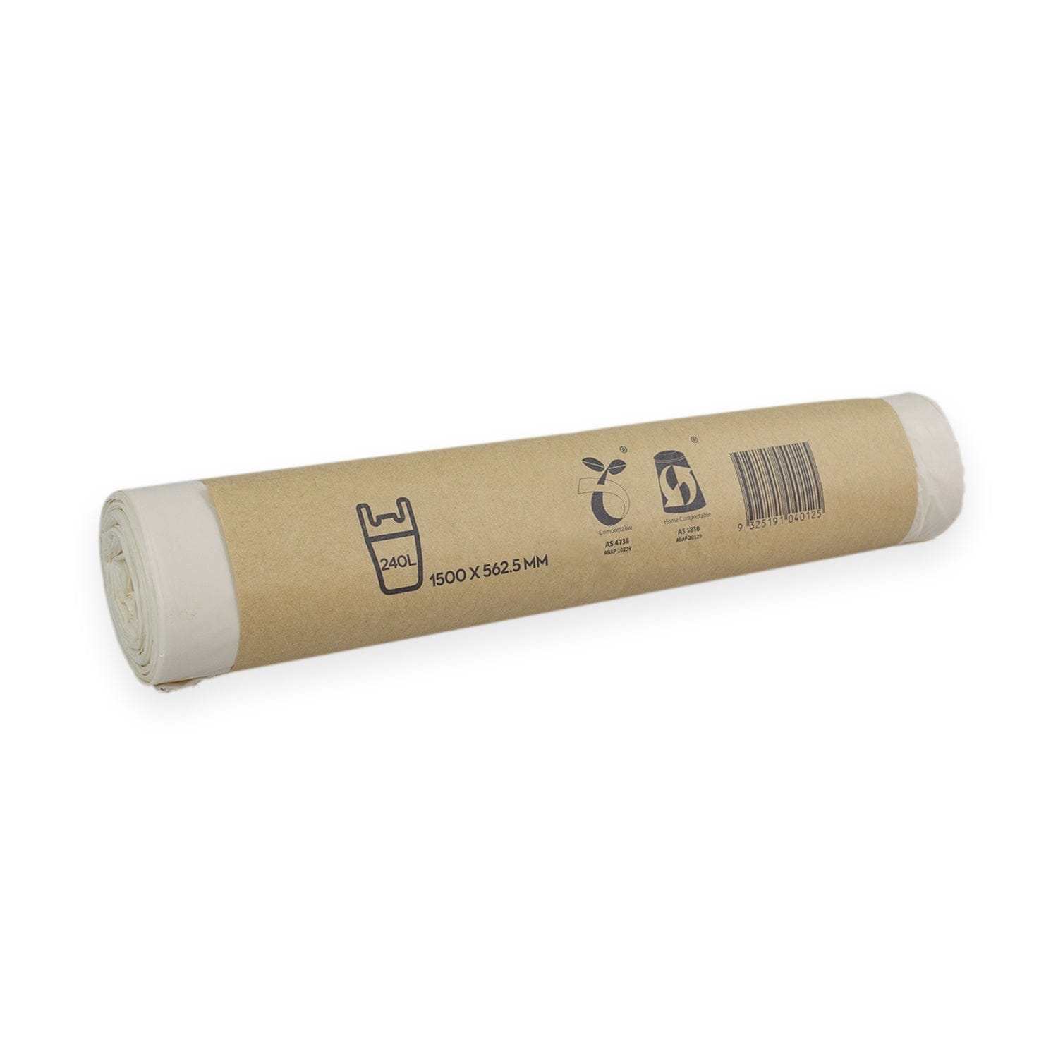Kwikmaster Cleaning & Washroom Supplies Carton of 120 Kwikmaster Bin Liner Compostable 240L