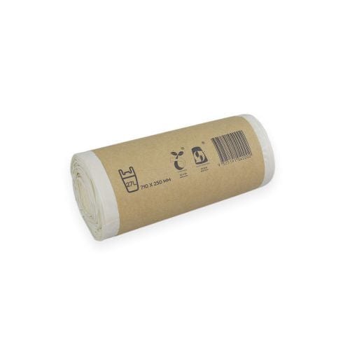 Kwikmaster Cleaning & Washroom Supplies Carton of 400 Kwikmaster Bin Liner Compostable 27L