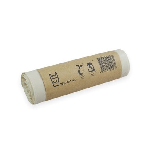 Kwikmaster Cleaning & Washroom Supplies Carton of 150 Kwikmaster Bin Liner Compostable 60L
