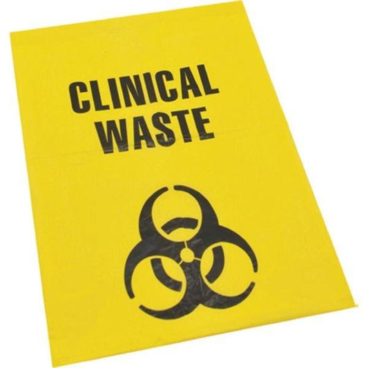 Kwikmaster Cleaning & Washroom Supplies Carton of 250 Kwikmaster Clinical Waste Bag Yellow 130L 50
