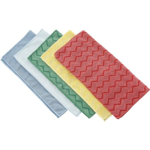 Kwikmaster Cleaning & Washroom Supplies Carton of 12 Kwikmaster Glass & Mirror Microfibre Cloth Blue