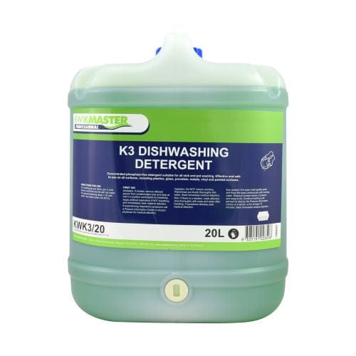 Kwikmaster Professional Cleaning & Washroom Supplies Drum of 1 Kwikmaster K3 Dishwashing Liquid Detergent 20L