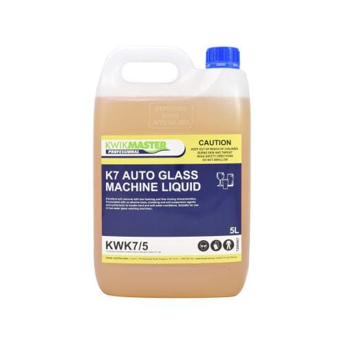 Kwikmaster Professional Cleaning & Washroom Supplies Carton of 3 Kwikmaster K7 Auto Glass Machine Liquid 5L