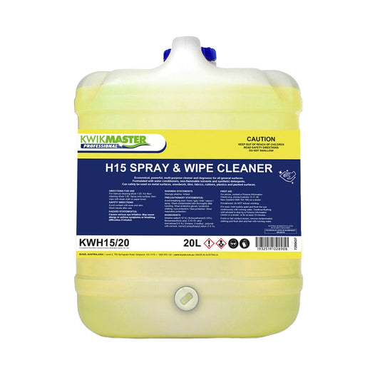 Kwikmaster Professional Cleaning & Washroom Supplies Drum of 1 Kwikmaster Spray & Wipe Cleaner 20L