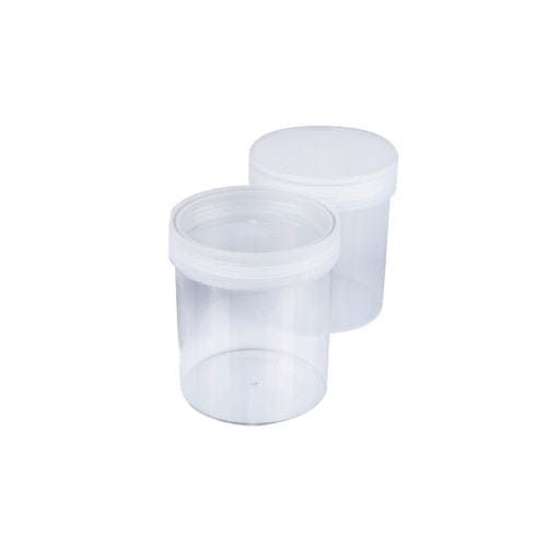 LabServ Container PS with Natural PP Round Screw Cap Unlabelled 500ml