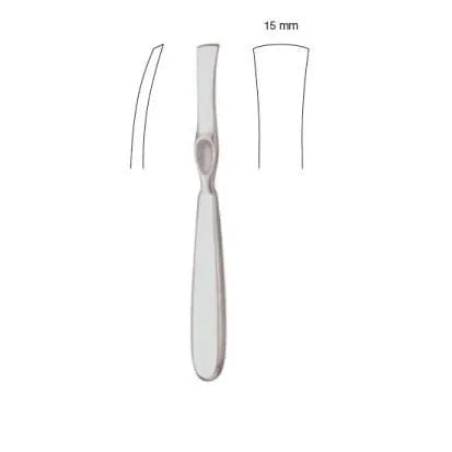 Professional Hospital Furnishings 21cm 15mm Wide / Curved Lambotte Raspatory Sharp