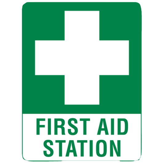 Large Poly First Aid Station Sign 60 x 45cm