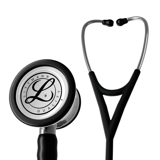 Littmann Cardiology IV Stethoscope Mirror Chestpiece SATIN in Black 6177C