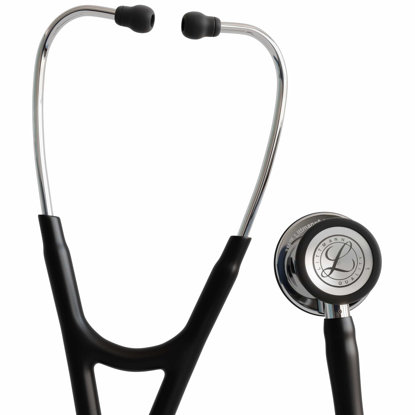Littmann Cardiology IV Stethoscope Mirror Chestpiece SATIN in Black 6177C