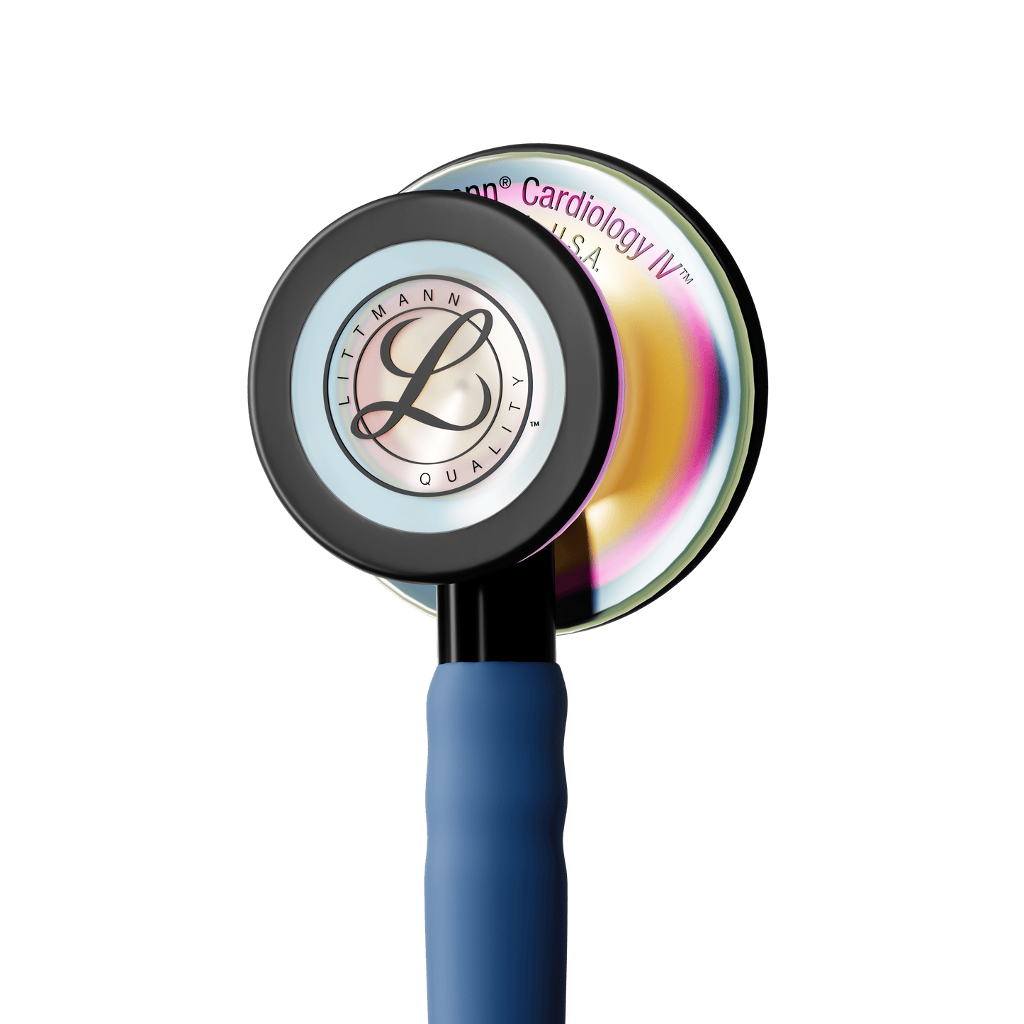 Littmann Cardiology IV Stethoscope High Polish Rainbow Chestpiece SATIN in Navy 6242C