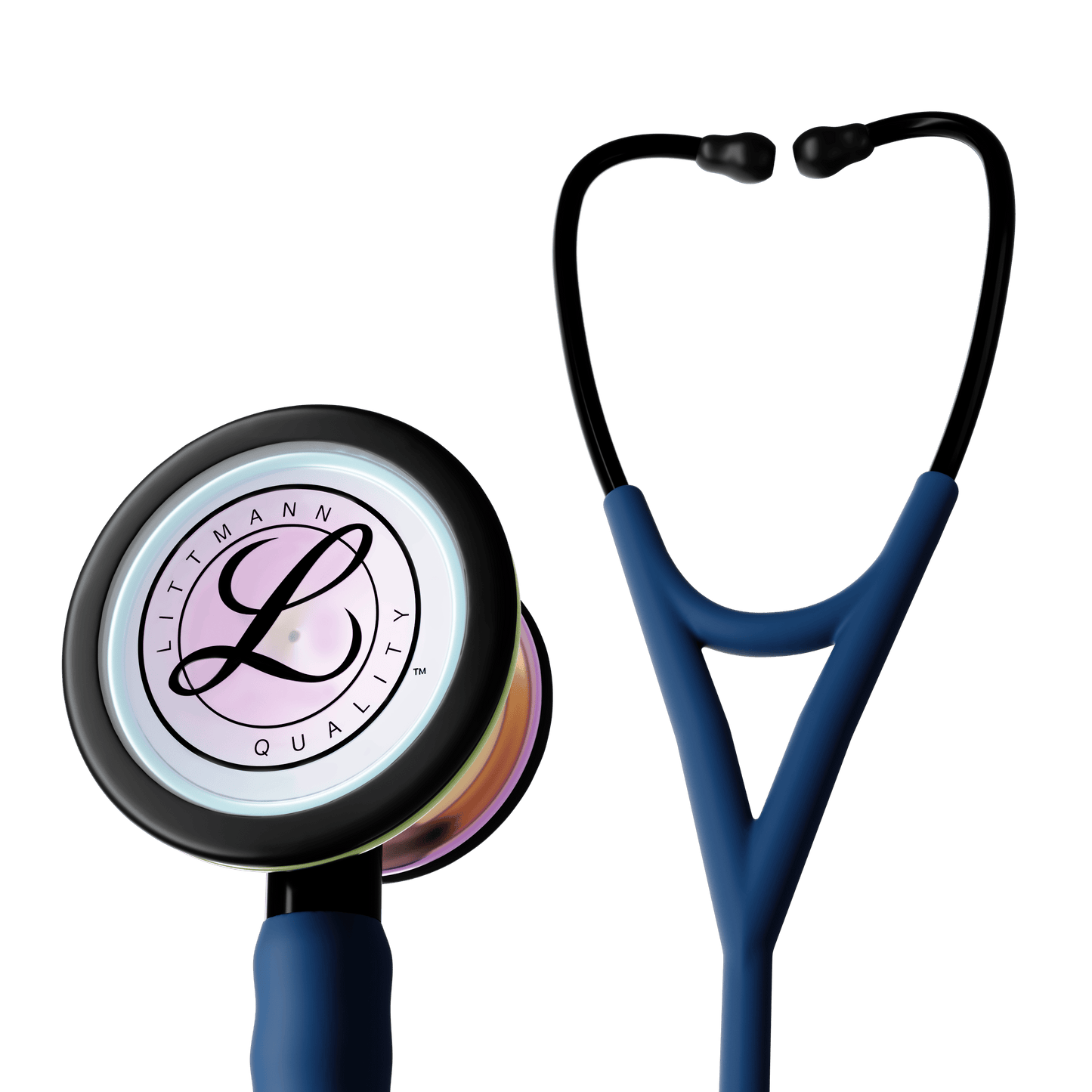 Littmann Cardiology IV Stethoscope High Polish Rainbow Chestpiece SATIN in Navy 6242C