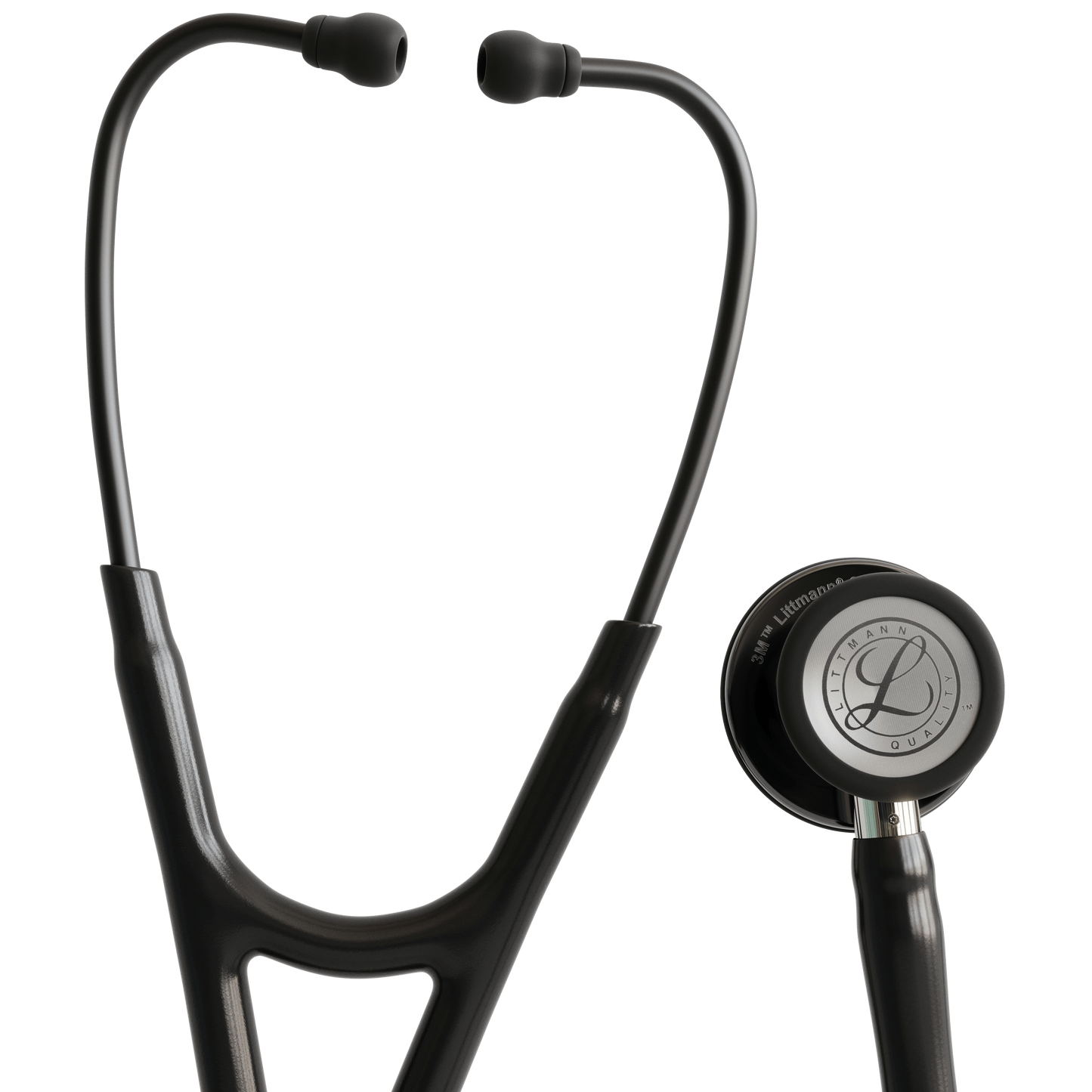 Littmann Cardiology Stethoscopes Littmann Cardiology IV Stethoscope Black with Smoke Chest Champagne Stem