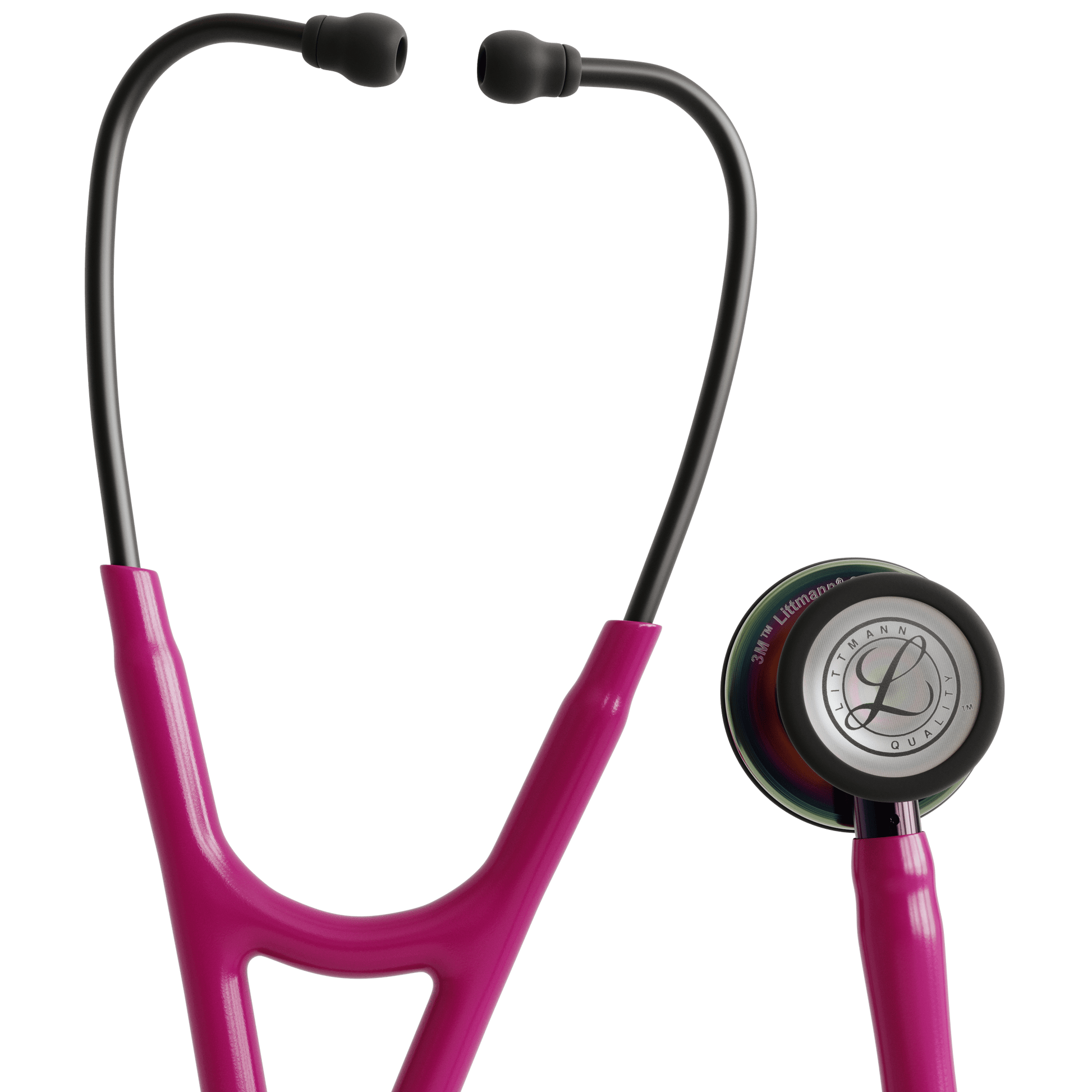 Littmann Cardiology Stethoscopes Littmann Cardiology IV Stethoscope Polished Rainbow Raspberry Stem 6241