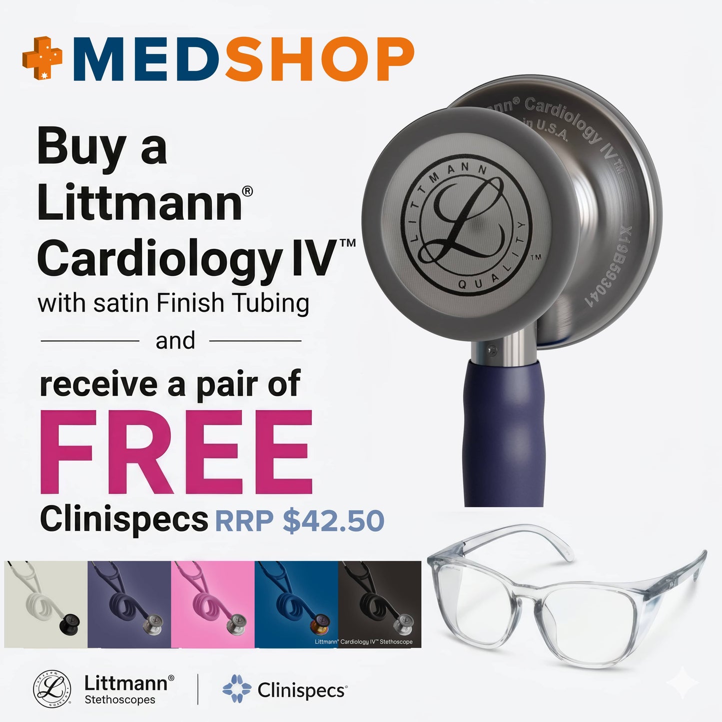 Littmann Cardiology IV Stethoscope SATIN in Midnight Blue 6187C