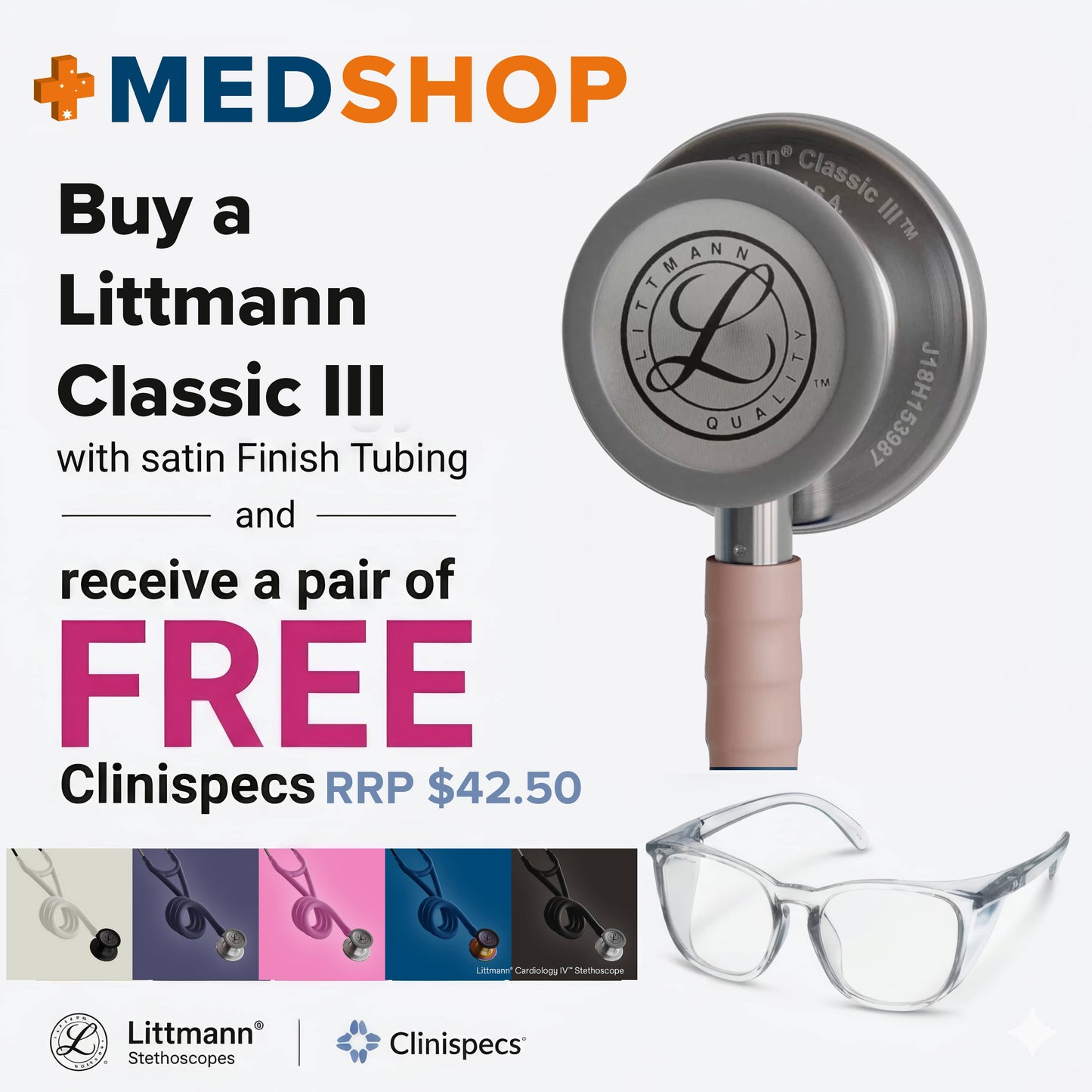 Littmann Classic III Stethoscope SATIN in Champagne Rose 5910C