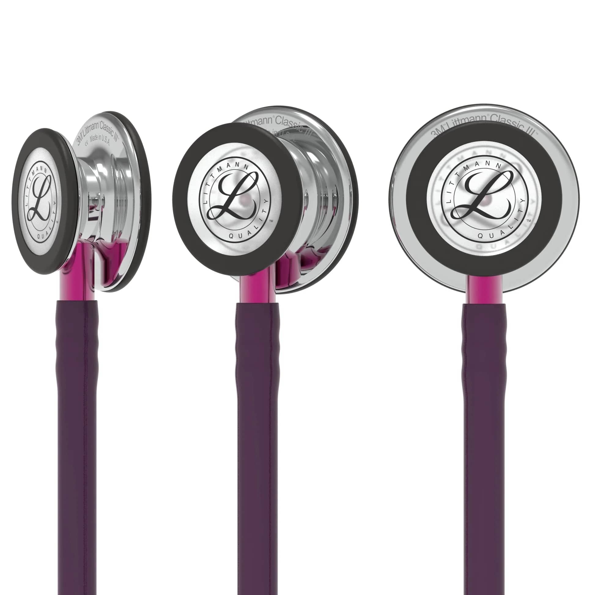 Littmann Classic Stethoscopes Littmann Classic III Stethoscope Mirror Plum Pink Stem 5960