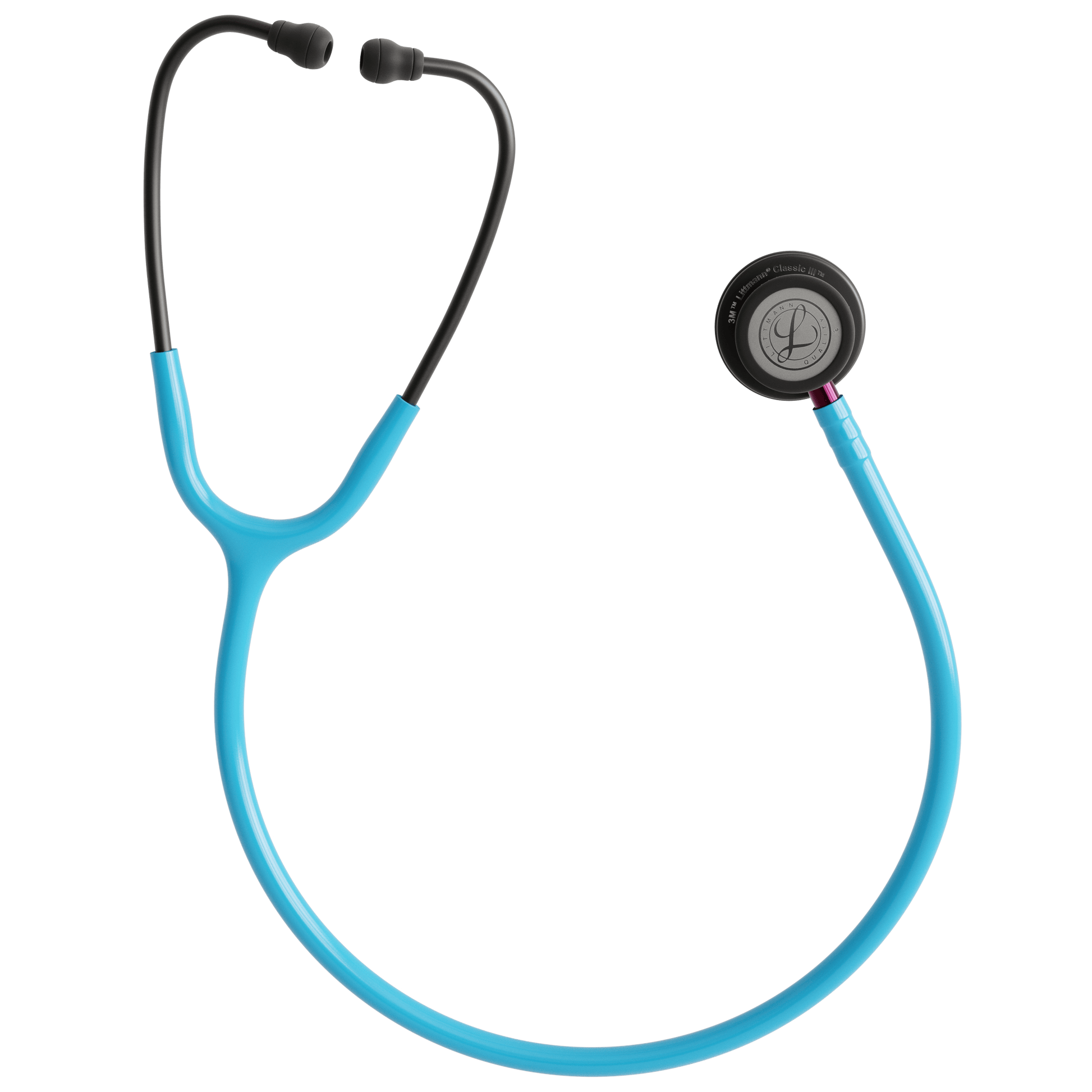 Littmann Classic Stethoscopes Littmann Classic III Stethoscope Smoke/Turquoise Pink Stem 5872