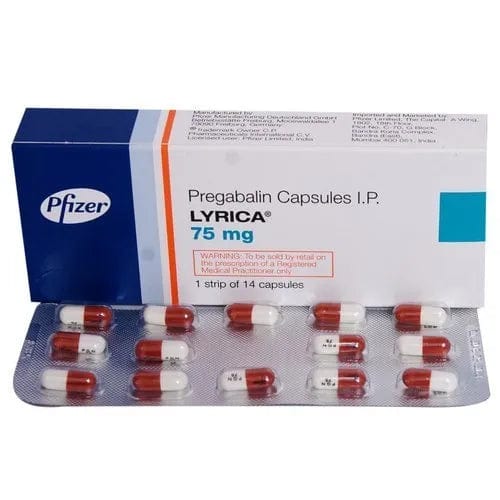 Pfizer Anticonvulsants Lyrica 75mg Capsules - Pregabalin