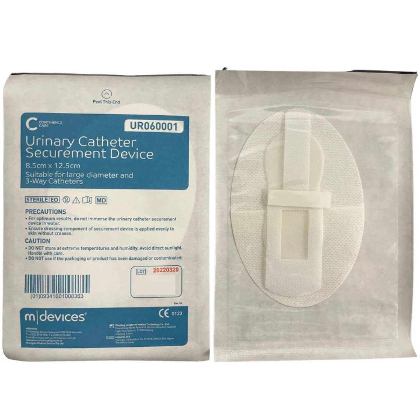 M-Devices Catheter Securement Device 8.5 x 12.5cm