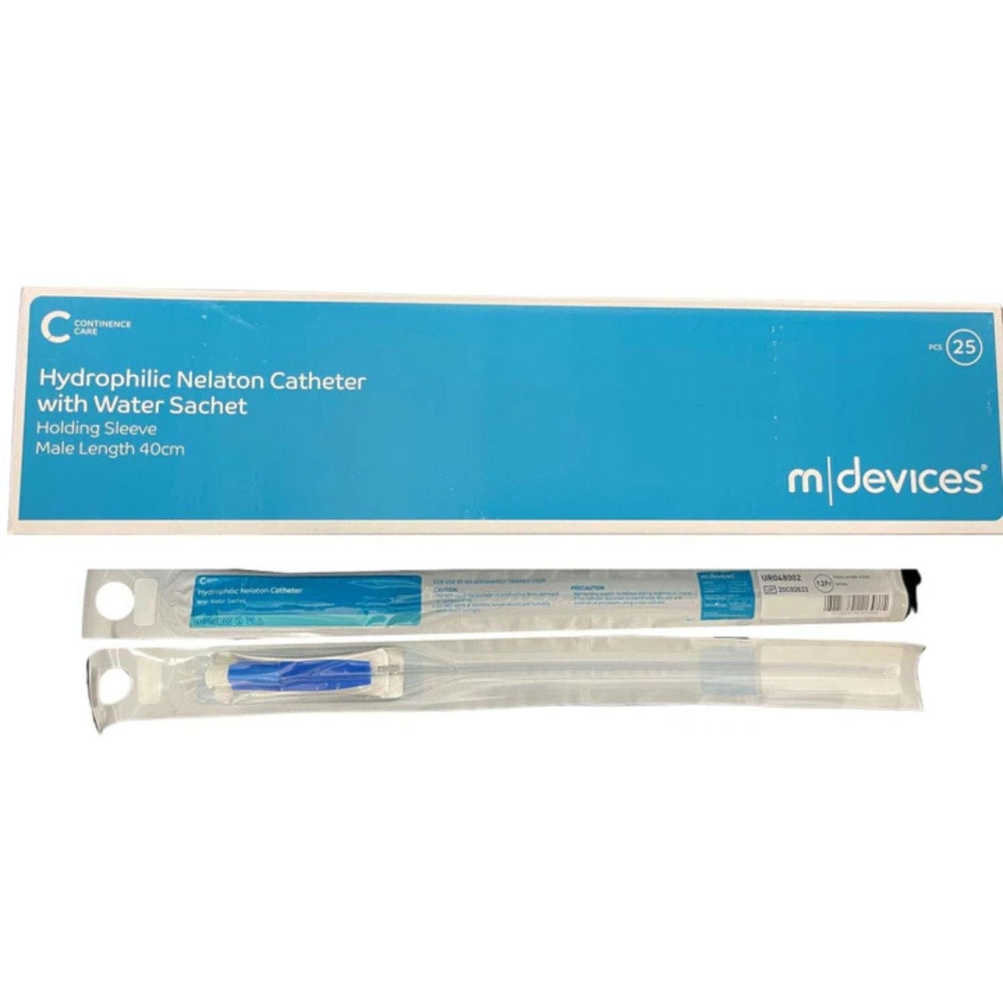 M-Devices Hydrophilic Nelaton Catheter with Water Sachet 40cm