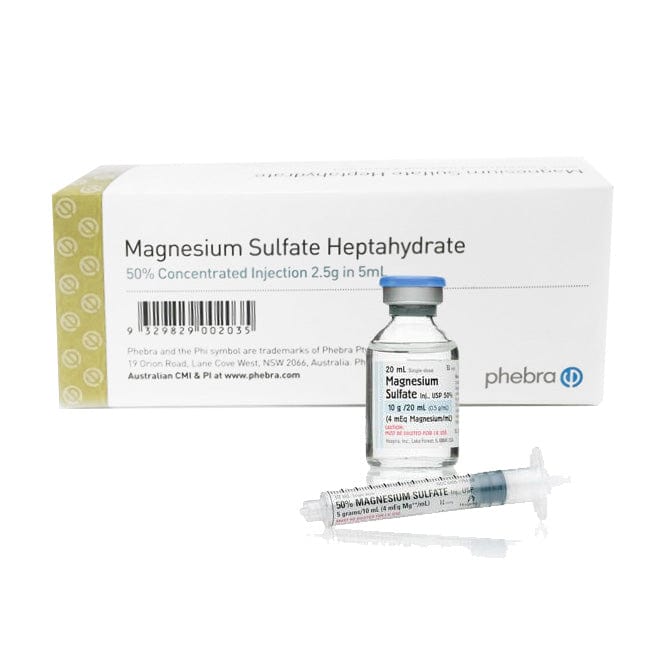 Phebra Pharmaceuticals Magnesium Sulphate Injection 2.5g/5ml