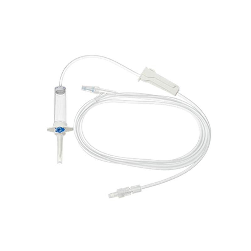 MDevices IV Lines 220cm / with 15um Filter Vented Chamber and Injection Site / Sterile MDevices Infusion Giving Set (Needle Free)