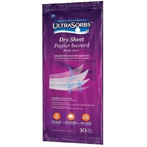 Medline ULTRASORB SKIN FOLD SHEET 35x15cm (10)