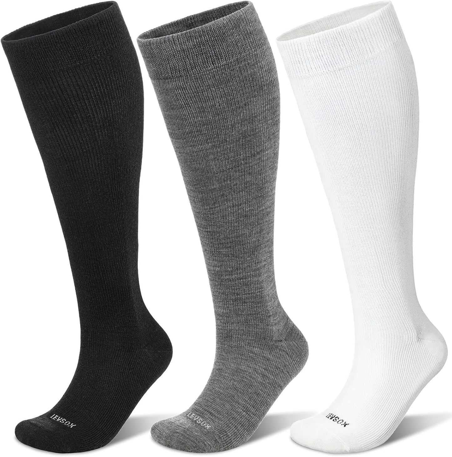 Merino Wool Compression Socks for Women & Men 20-30 mmHg Knee High Graduated Support Socks for Nurses Pregnancy Travel