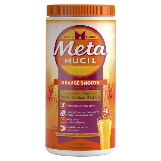 Metamucil Supplements Metamucil Smooth Orange Psyllium Husk Powder 283g