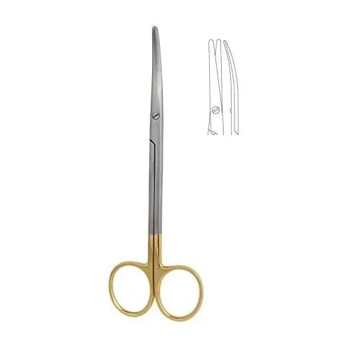 Professional Hospital Furnishings Operating Scissors 18cm / Curved / T/C Metzenbaum Dissecting Scissors