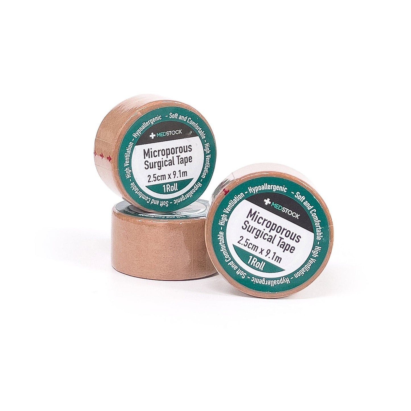 Microporous Surgical Tape Tan (Wrapped) 2.5cm x 9.1m