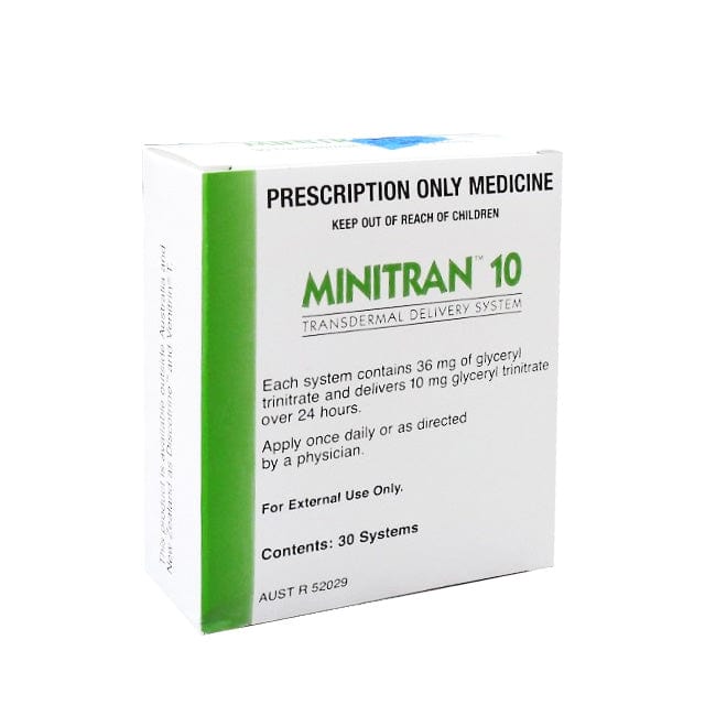 Inova Pharma Transdermal Patches Minitran Glyceryl Trinitrate 10mg Transdermal Patch
