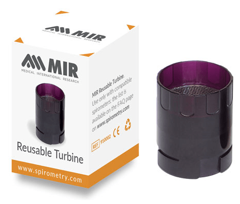 MIR Spirometry Devices MIR Reusable Turbine Flow Meter With Mesh