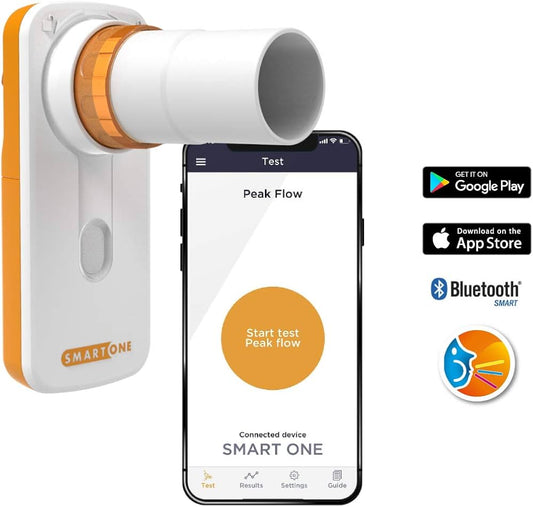 MIR Respiratory Devices MIR Smart One Personal Spirometer With Bluetooth, Measures PEF