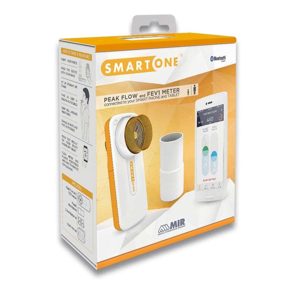MIR Respiratory Devices MIR Smart One Personal Spirometer With Bluetooth, Measures PEF
