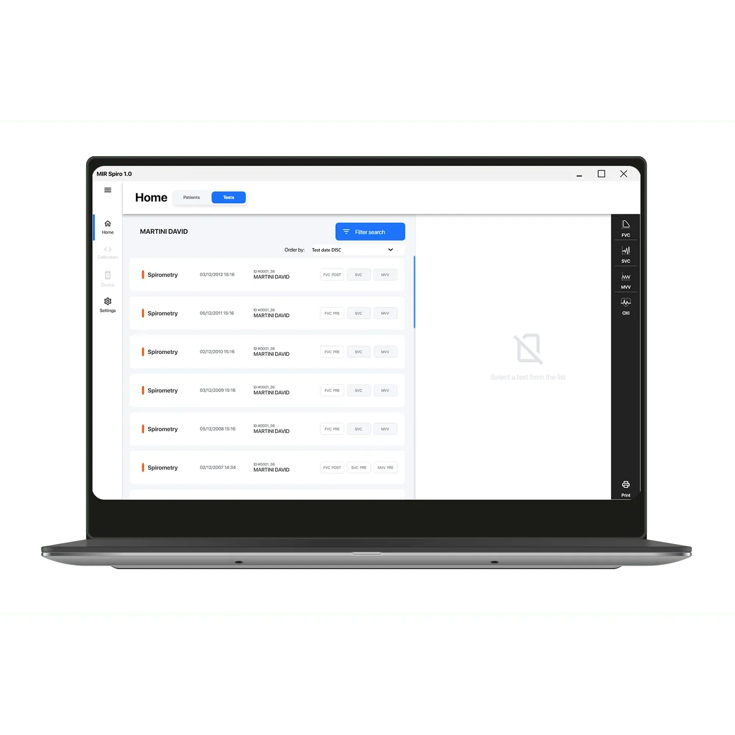 MIR Softwares MIR Spiro Software Platinum - 1 Year Subscription for Spirometry