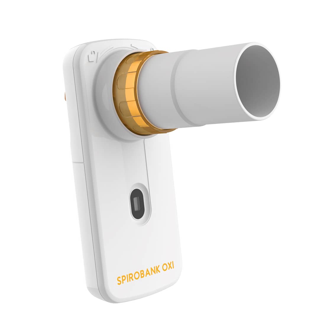 MIR Spirometers MIR Spirobank Oxi Spirometer With Reusable Turbine, Bluetooth Connectivity, App