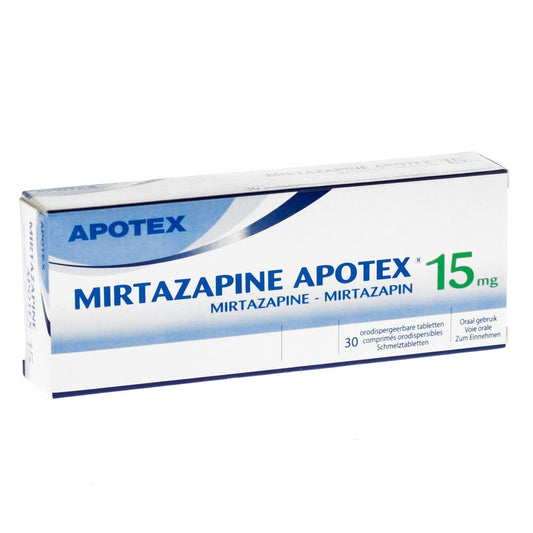 APOTEX Antidepressants Mirtazapine 15mg Tablets