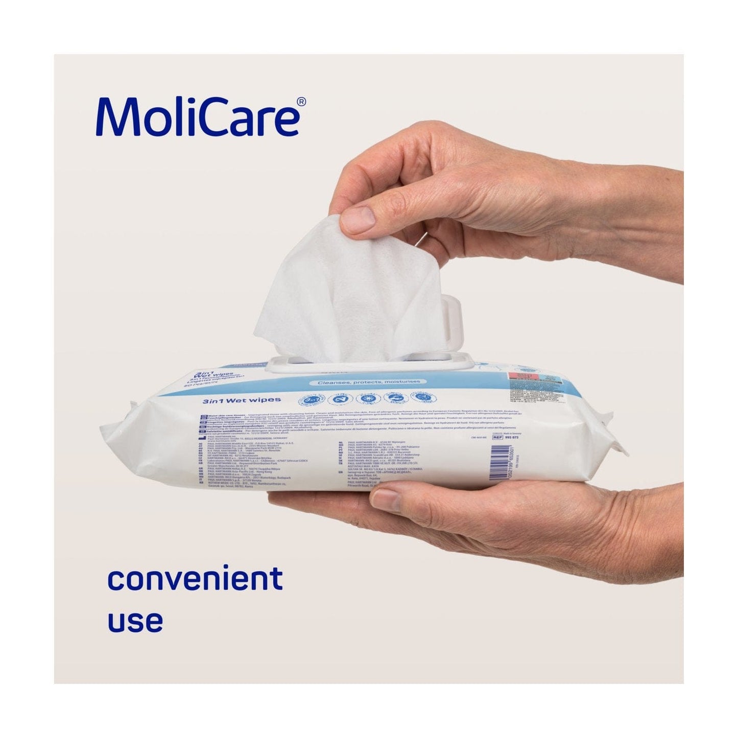 MoliCare Skin 3 in 1 Wet Wipes